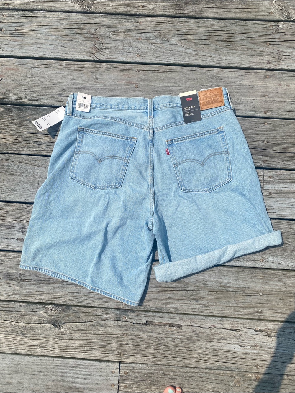 Levi's Jorts Light Blue Denim Baggy Dad Jorts Urban Outfitters